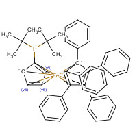 312959-24-3 1,2,3,4,5-PENTAPHENYL-1'-(DI-TERT-BUTYLPHOSPHINO)FERROCENE chemical structure