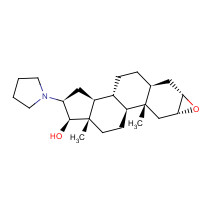 119302-19-1 (2a,3a,5a,16b,17b)-2,3-Epoxy-16-(1-pyrrolidinyl)androstan-17-ol chemical structure