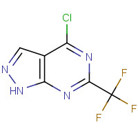 1780-80-9 4-CHLORO-6-(TRIFLUOROMETHYL)-1H-PYRAZOLO[3,4-D]PYRIMIDINE chemical structure