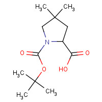 138423-86-6 (S)-1-(tert-Butoxycarbonyl)-4,4-dimethylpyrrolidine-2-carboxylic acid chemical structure