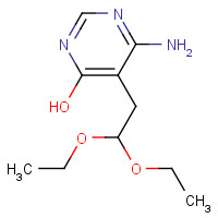 7400-06-8 6-Amino-5-(2,2-diethoxyethyl)pyrimidin-4-ol chemical structure
