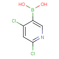 1070893-11-6 b-(4,6-dichloro-3-pyridinyl)boronicacid chemical structure