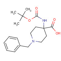 150435-81-7 1-BENZYL-4-(TERT-BUTOXYCARBONYLAMINO)PIPERIDINE-4-CARBOXYLIC ACID chemical structure