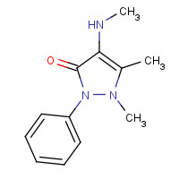 519-98-2 1,2-dihydro-1,5-dimethyl-4-(methylamino)-2-phenyl-3H-pyrazol-3-one chemical structure