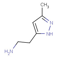 54055-40-2 2-(3-methyl-1H-pyrazol-5-yl)ethanamine chemical structure