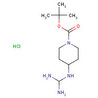 885049-08-1 4-[(AMINOIMINOMETHYL)AMINO]-1-PIPERIDINECARBOXYLIC ACID 1,1-DIMETHYLETHYL ESTER MONOHYDROCHLORIDE chemical structure