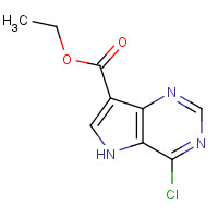 853058-42-1 ETHYL 4-CHLORO-5H-PYRROLO[3,2-D]PYRIMIDINE-7-CARBOXYLATE chemical structure