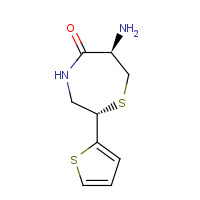 110221-26-6 (2S,6R)-6-Amino-2-(2-thienyl)-1,4-thiazepan-5-one chemical structure