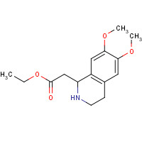 14028-68-3 1-Isoquinolineacetic acid,1,2,3,4-tetrahydro-6,7-dimethoxy-,ethyl ester chemical structure