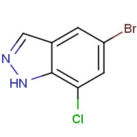 635712-44-6 5-BROMO-7-CHLORO-1H-INDAZOLE chemical structure