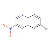 723281-72-9 6-BROMO-4-CHLORO-3-NITROQUINOLINE chemical structure