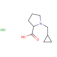 342793-01-5 1-CYCLOPROPYLMETHYL-PYRROLIDINE-2-CARBOXYLIC ACID HYDROCHLORIDE chemical structure