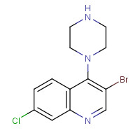 927801-09-0 3-BROMO-7-CHLORO-4-(PIPERAZIN-1-YL)QUINOLINE chemical structure