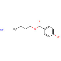 36457-20-2 Butylparaben sodium salt chemical structure
