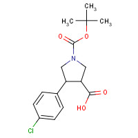 791625-60-0 4-(4-Chloro-phenyl)-pyrrolidine-1,3-dicarboxylic acid 1-tert-butyl ester chemical structure