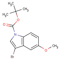 348640-11-9 3-Bromo-5-methoxyindole-1-carboxylic acid tert-butyl ester chemical structure