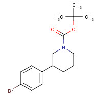 769944-73-2 3-(4-Bromo-phenyl)-piperidine-1-carboxylic acid tert-butyl ester chemical structure