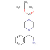 444892-54-0 4-(2-Amino-1-phenyl-ethyl)-piperazine-1-carboxylic acid tert-butyl ester chemical structure