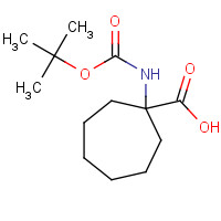 199330-56-8 1-tert-Butoxycarbonylamino-cycloheptanecarboxylic acid chemical structure