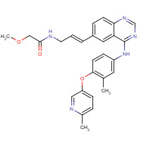 383432-38-0 2-Methoxy-N-[(2E)-3-[4-[[3-methyl-4-[(6-methyl-3-pyridinyl)oxy]phenyl]amino]-6-quinazolinyl]-2-propen-1-yl]acetamide chemical structure