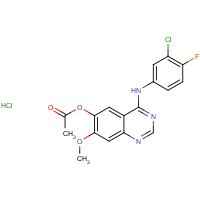 184475-70-5 4-(3-Chloro-4-fluorophenylamino)-7-methoxyquinazolin-6-yl acetate hydrochloride chemical structure