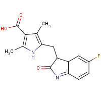 356068-93-4 5-((Z)-(5-Fluoro-2-oxoindolin-3-ylidene)methyl)-2,4-dimethyl-1H-pyrrole-3-carboxylic acid chemical structure