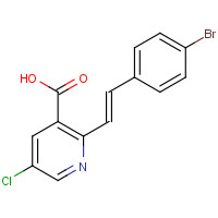 917942-73-5 (E)-2-(4-BROMOSTYRYL)-5-CHLORONICOTINIC ACID chemical structure