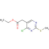 61727-34-2 5-PYRIMIDINEACETIC ACID,4-CHLORO-2-(METHYLTHIO)-,ETHYL ESTER chemical structure