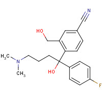 103146-25-4 4-[4-(Dimethylamino)-1-(4-fluorophenyl)-1-hydroxybutyl]-3-(hydroxymethyl)benzonitrile chemical structure