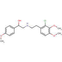 71636-38-9 N-[2-Hydroxy-2-(4-methoxyphenyl)ethyl]-2-(2-chloro-3,4-dimethoxyphenyl)ethylamine chemical structure
