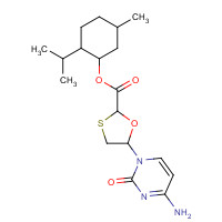147126-73-6 5-(4-Amino-2-oxo-1(2H)-pyrimidinyl)-1,3-oxathiolane-2-carboxylic acid 5-methyl-2-(1-methylethyl)cyclohexyl ester chemical structure