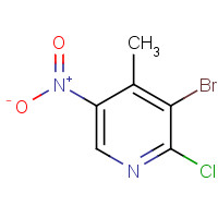 1049706-73-1 3-bromo-2-chloro-4-methyl-5-nitropyridine chemical structure