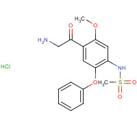 149436-41-9 N-(4-(2-aminoacetyl)-5-methoxy-2-phenoxyphenyl)methanesulfonamide hydrochloride chemical structure