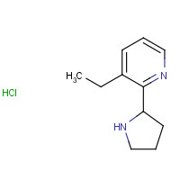 1150617-87-0 3-ethyl-2-(pyrrolidin-2-yl)pyridine hydrochloride chemical structure