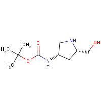 663948-85-4 Carbamic acid,[(3S,5S)-5-(hydroxymethyl)-3-pyrrolidinyl]-,1,1-dimethylethyl chemical structure