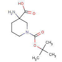 368866-17-5 3-AMINO-1-(TERT-BUTOXYCARBONYL)PIPERIDINE-3-CARBOXYLIC ACID chemical structure
