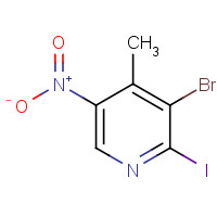 1150618-06-6 3-bromo-2-iodo-4-methyl-5-nitropyridine chemical structure