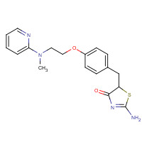 329249-53-8 2-Amino-5-[[4-[2-(methyl-2-pyridinylamino)ethoxy]phenyl]methyl]-4(5H)-thiazolone chemical structure