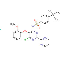 301646-59-3 N-[6-Chloro-5-(2-methoxyphenoxy)[2,2'-bipyrimidin]-4-yl]-4-(1,1-dimethylethyl)benzenesulfonamide potassium salt chemical structure