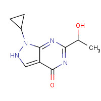 1184915-99-8 (S)-1-cyclopropyl-6-(1-hydroxyethyl)-1H-pyrazolo[3,4-d]pyrimidin-4(5H)-one chemical structure