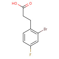 174603-55-5 3-(2-BROMO-4-FLUORO-PHENYL)-PROPIONIC ACID chemical structure