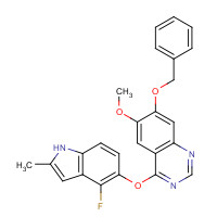 574745-75-8 7-(benzyloxy)-4-(4-fluoro-2-methyl-1H-indol-5-yloxy)-6-methoxyquinazoline chemical structure
