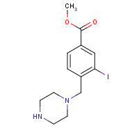1131614-86-2 methyl 3-iodo-4-(piperazin-1-ylmethyl)benzoate chemical structure