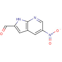 17422-54-7 5-nitro-1H-pyrrolo[2,3-b]pyridine-2-carbaldehyde chemical structure