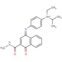 161358-44-7 4-[[4-[ethyl(1-methylethyl)amino]phenyl]imino]-1,4-dihydro-N-methyl-1-oxo-2-Naphthalenecarboxamide chemical structure