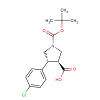 851485-00-2 trans-1-Boc-4-(4-chlorophenyl)-3-pyrrolidinecarboxylic acid chemical structure
