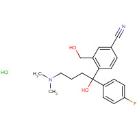 717133-25-0 4-[4-(Dimethylamino)-1-(4-fluorophenyl)-1-hydroxybutyl]-3-(hydroxymethyl)benzonitrile hydrochloride chemical structure