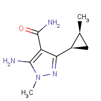 1184913-76-5 5-amino-1-methyl-3-((1R,2S)-2-methylcyclopropyl)-1H-pyrazole-4-carboxamide chemical structure