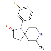 1184918-56-6 1-(3-fluorophenyl)-7-methyl-1,8-diazaspiro[4.5]decan-2-one chemical structure