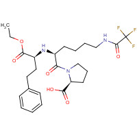 103300-91-0 N2-1[(1S)-Ethoxycarbonyl-3-phenylpropyl]-N6-trifluoroacetyl-L-lysyl-L-proline chemical structure